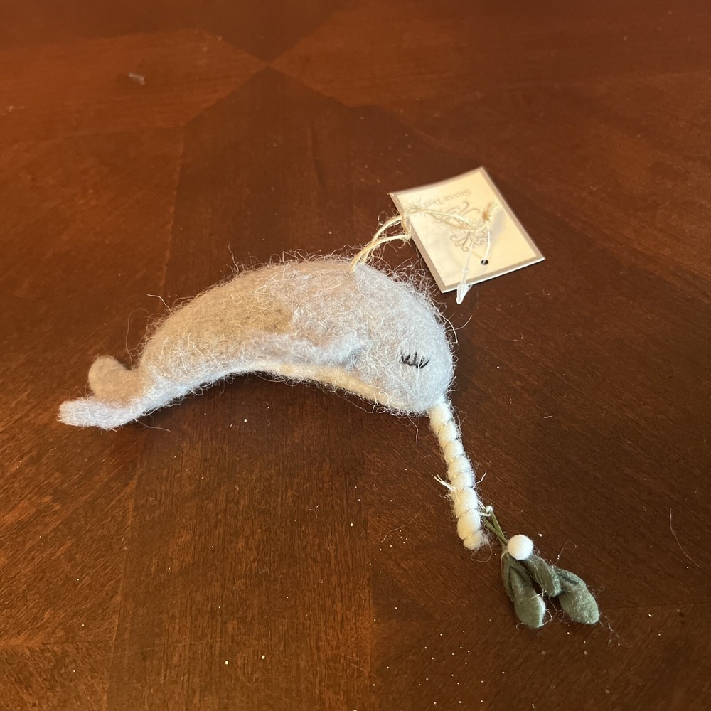 Felt Narwhal Christmas Ornament Cute Narwhal Gift Hanging